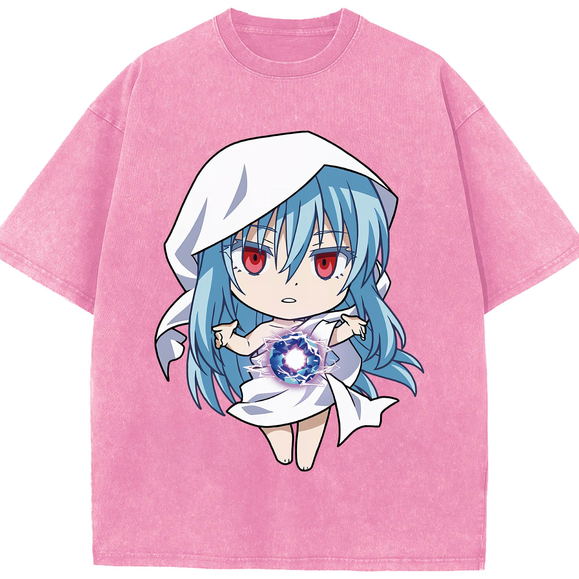 （画像用） 転スラ Regarding Reincarnated to Slime 綿100% ヴィンテージ風 半袖Tシャツ（フロントプリント）